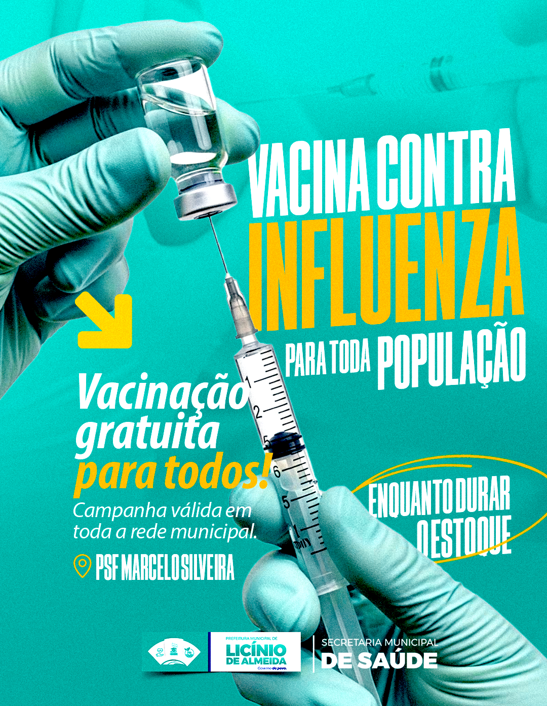 Vacinação contra Influenza é liberada para toda a população